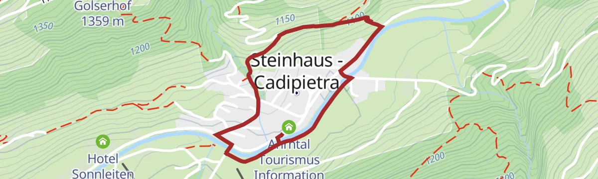 Route map: Village circular trail Steinhaus/Cadipietra